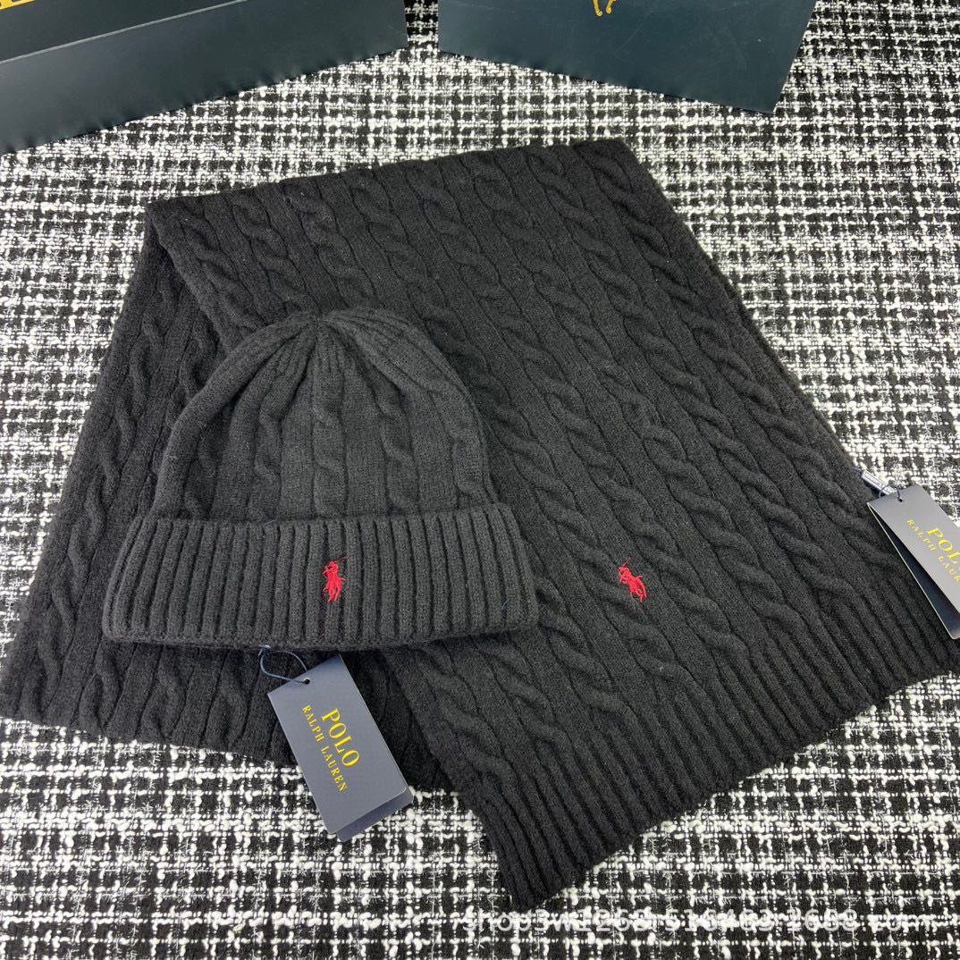 LV Beanie\knitted hat/Louis Vuitton Scarf Set -4