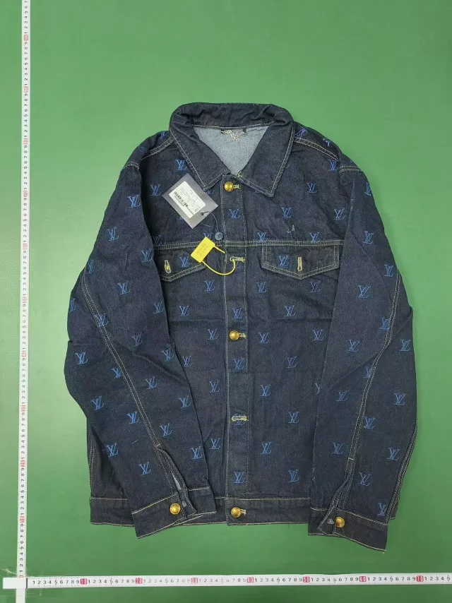 LV Louis Vuitton cardigan denim jacket jeans suit coat  -3