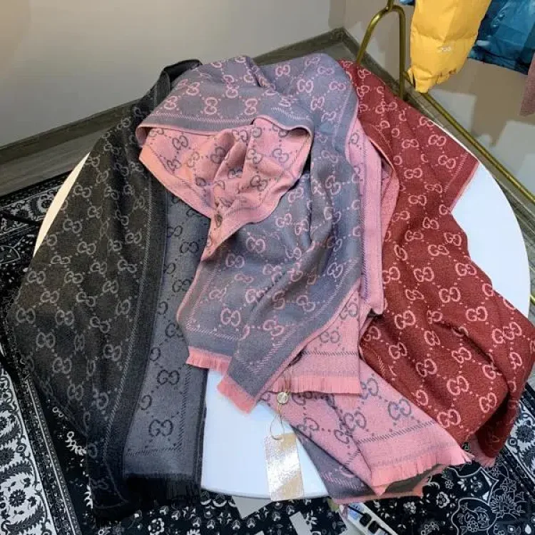 Gucci GG Pattern Knit Scarf